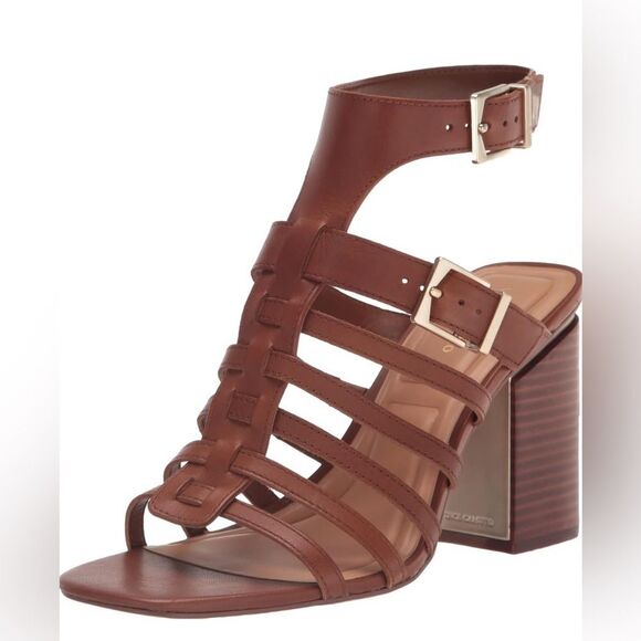 Vince Camuto Shoes - Vince Camuto Women's Hicheny Buckle High Heel Brown Sandal Size 10M